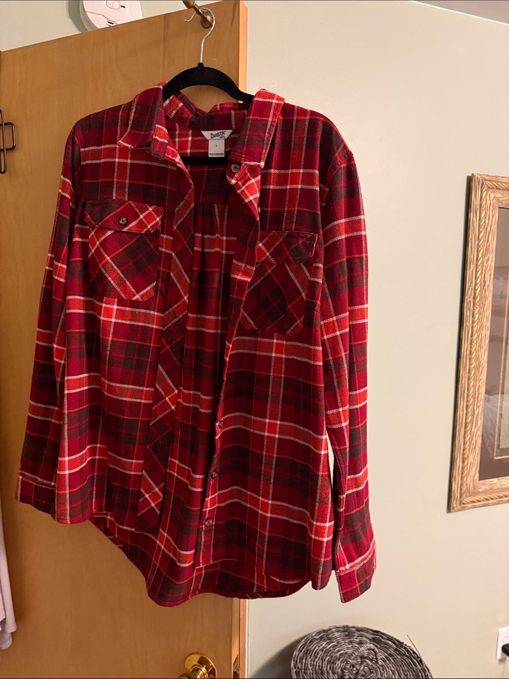 Duluth Red Plaid Casual Button-Down Shirt - Classic Flannel Style